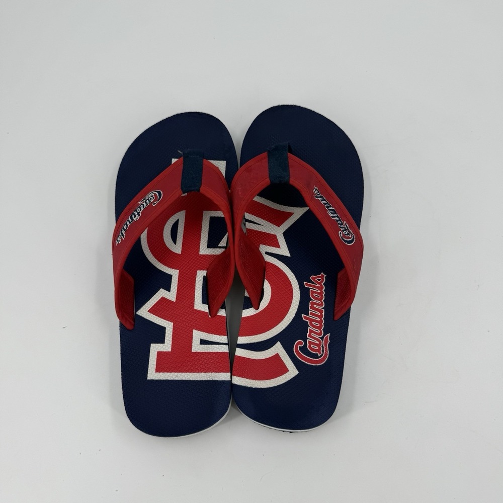 St. Louis Cardinals MLB Logo Flip Flop Sandals Fan Baseball Shoes Women 6.5